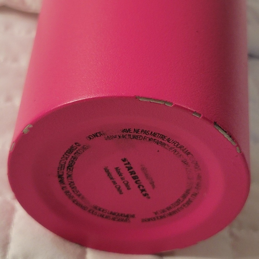 RARE Starbucks Hot Pink Matte Stainless Steel Tumbler Barbiecore Cute Flirty - Picture 7 of 11